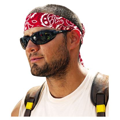 Chill-Its 6700/6705 Bandana/Headband, One Size Fits All, Red Western1
