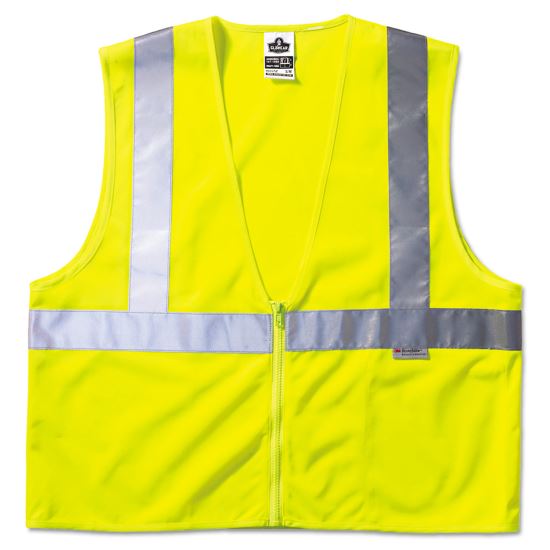 GloWear Class 2 Standard Vest, Mesh, Zip, Large to X-Large, Lime1