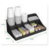 11-Compartment Coffee Condiment Organizer, 18 1/4 x 6 5/8 x 9 7/8, Black2
