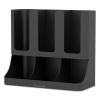 Flume Six-Section Upright Coffee Condiment/Cup Organizer, 11.5 x 6.5 x 15, Black2