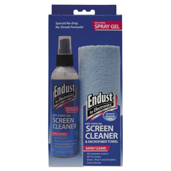 LCD/Plasma Cleaning Gel Spray, 6 oz, Pump Spray w/Microfiber Cloth1