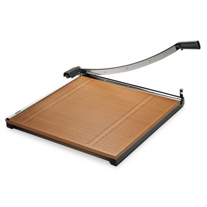 Square Commercial Grade Wood Base Guillotine Trimmer, 20 Sheets, 24" Cut Length, 24 x 241