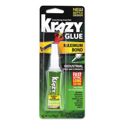 Maximum Bond Krazy Glue, 0.52 oz, Dries Clear1