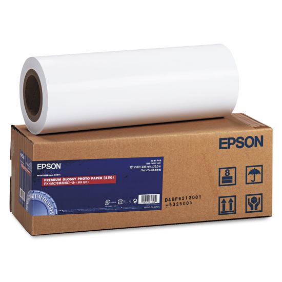 Premium Glossy Photo Paper Roll, 3" Core, 10 mil, 16" x 100 ft, Glossy White1