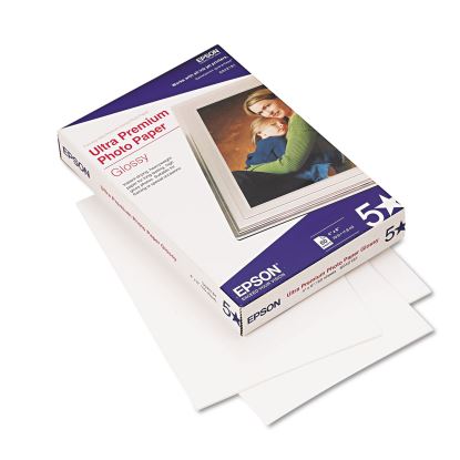 Ultra Premium Glossy Photo Paper, 11.8 mil, 4 x 6, Glossy Bright White, 60/Pack1