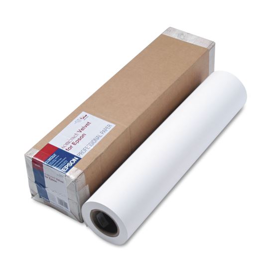 Somerset Velvet Paper Roll, 24" x 50 ft, White1