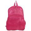 Mesh Backpack, Fits Devices Up to 17", Polyester, 12 x 5 x 18, Clear/English Rose1