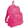 Mesh Backpack, Fits Devices Up to 17", Polyester, 12 x 5 x 18, Clear/English Rose2