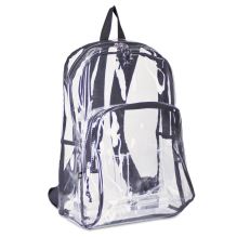 Backpack, PVC, 12.5 x 5.5 x 17.5, Clear/Black1