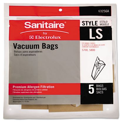 Commercial Upright Vacuum Cleaner Replacement Bags, Style LS, 5/Pack1