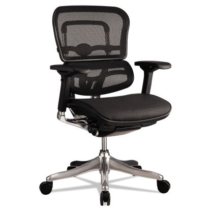 Ergohuman Elite Mid-Back Mesh Chair, Supports Up to 250 lb, 18.11" to 21.65" Seat Height, Black1