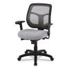 Apollo Mid-Back Mesh Chair, 18.1" to 21.7" Seat Height, Silver Seat, Silver Back, Black Base2