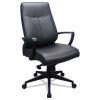300 Leather High-Back Chair, Supports Up to 250 lb, 19.57" to 22.56" Seat Height, Black1