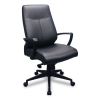 300 Leather High-Back Chair, Supports Up to 250 lb, 19.57" to 22.56" Seat Height, Black2