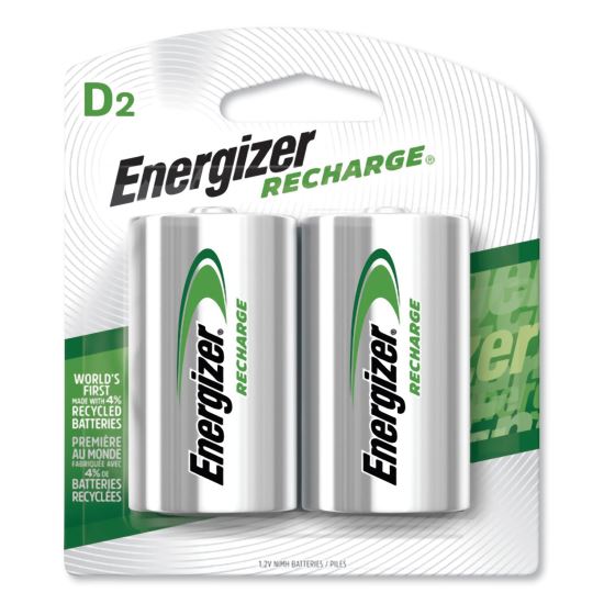 NiMH Rechargeable D Batteries, 1.2 V, 2/Pack1