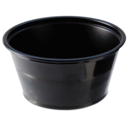 Portion Cups, 2 oz, Black, 250/Sleeve, 10 Sleeves/Carton1