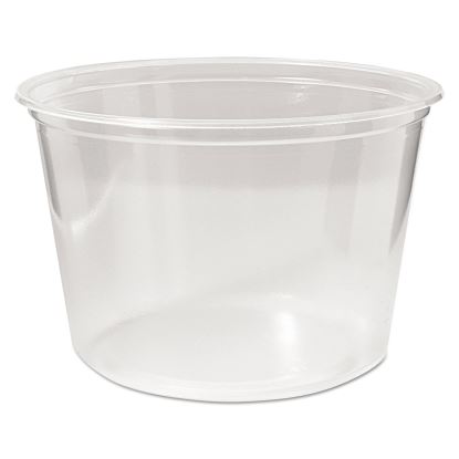 Microwavable Deli Containers, 16 oz, 4.6" Diameter x 3"h, Clear, 500/Carton1