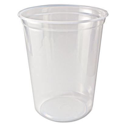 Microwavable Deli Containers, 32 oz, 4.6" Diameter x 5.6"h, Clear, 500/Carton1