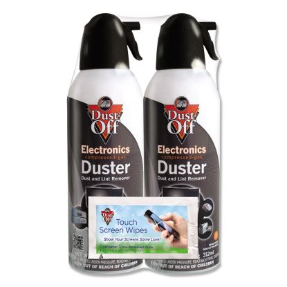 Disposable Compressed Air Duster, 10 oz Can, 2/Pack1