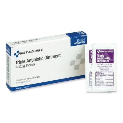 First Aid Kit Refill Triple Antibiotic Ointment, Packet, 12/Box1