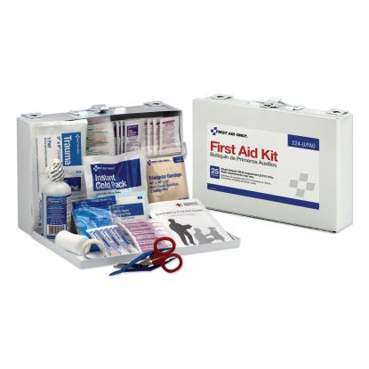 First Aid Kit for 25 People, 104 Pieces, OSHA Compliant, Metal Case1