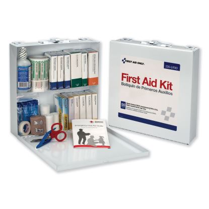First Aid Station for 50 People, 196 Pieces, OSHA Compliant, Metal Case1
