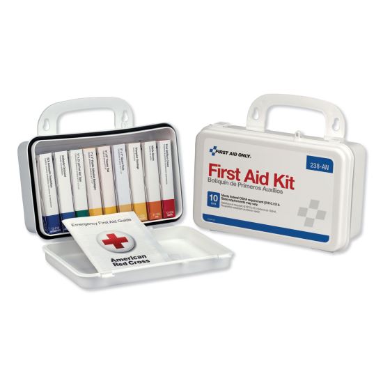 ANSI-Compliant First Aid Kit, 64 Pieces, Plastic Case1