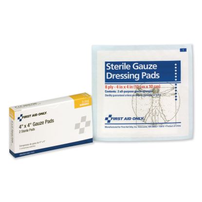 Gauze Pads, Sterile, 4 x 4, 2/Box1