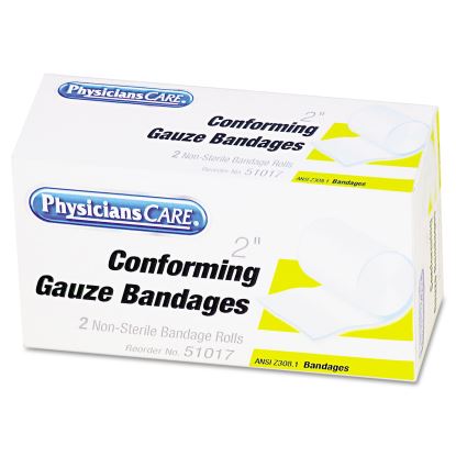First Aid Conforming Gauze Bandage, Non-Steriile, 2" Wide, 2/Box1