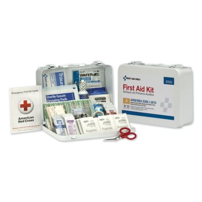 ANSI Class A 25 Person Bulk First Aid Kit for 25 People, 89 Pieces, Metal Case1