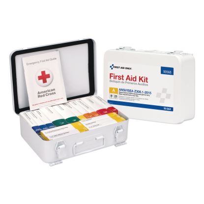 Unitized ANSI Compliant Class A Type III First Aid Kit for 25 People, 84 Pieces, Metal Case1