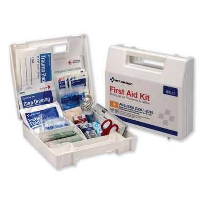 ANSI 2015 Compliant Class A Type I and II First Aid Kit for 25 People, 89 Pieces, Plastic Case1