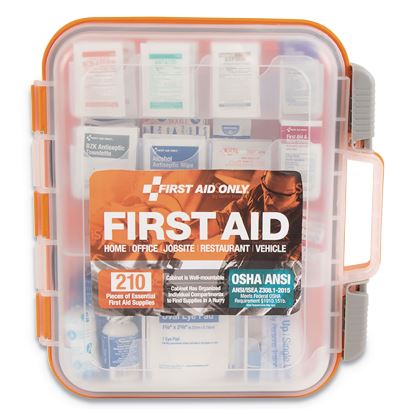 ANSI Class A Bulk First Aid Kit, 210 Pieces, Plastic Case1