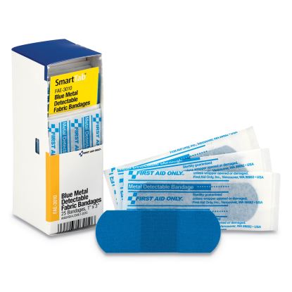 Refill for SmartCompliance General Cabinet, Blue Metal Detectable Bandages,1 x 3, 25/Box1