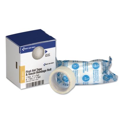 SmartCompliance First Aid Tape/Gauze Roll Combo, 0.5" x 5 yd Tape, 2" x 4 yd Gauze1