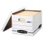 EASYLIFT Basic-Duty Strength Storage Boxes, Letter Files, 12.75" x 13.25" x 10.5", White/Blue, 12/Carton1