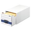 STOR/DRAWER STEEL PLUS Extra Space-Savings Storage Drawers, Letter Files, 10.5" x 25.25" x 6.5", White/Blue, 12/Carton1