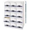 STOR/DRAWER STEEL PLUS Extra Space-Savings Storage Drawers, Letter Files, 10.5" x 25.25" x 6.5", White/Blue, 12/Carton2