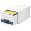 STOR/DRAWER STEEL PLUS Extra Space-Savings Storage Drawers, Letter Files, 14" x 25.5" x 11.5", White/Blue, 6/Carton2