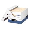 PRESTO Ergonomic Design Storage Boxes, Letter/Legal Files, 12.88" x 16.5" x 10.38", White/Blue, 12/Carton2