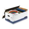 STOR/FILE Medium-Duty Storage Boxes, Legal Files, 15.88" x 25.38" x 10.25", White/Blue, 12/Carton2
