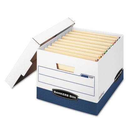 STOR/FILE END TAB Storage Boxes, Letter/Legal Files, White/Blue, 12/Carton1