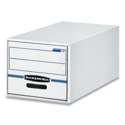 STOR/DRAWER Basic Space-Savings Storage Drawers, Letter Files, 14" x 25.5" x 11.5", White/Blue, 6/Carton1