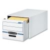 STOR/DRAWER Basic Space-Savings Storage Drawers, Legal Files, 16.75" x 19.5" x 11.5", White/Blue, 6/Carton2