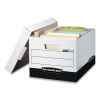 R-KIVE Heavy-Duty Storage Boxes, Letter/Legal Files, 12.75" x 16.5" x 10.38", White/Black, 12/Carton2