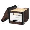 R-KIVE Heavy-Duty Storage Boxes, Letter/Legal Files, 12.75" x 16.5" x 10.38", Woodgrain, 12/Carton1