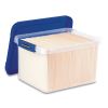 Heavy Duty Plastic File Storage, Letter/Legal Files, 14" x 17.38" x 10.5", Clear/Blue, 2/Pack2