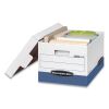 R-KIVE Heavy-Duty Storage Boxes, Letter/Legal Files, 12.75" x 16.5" x 10.38", White/Blue, 12/Carton2