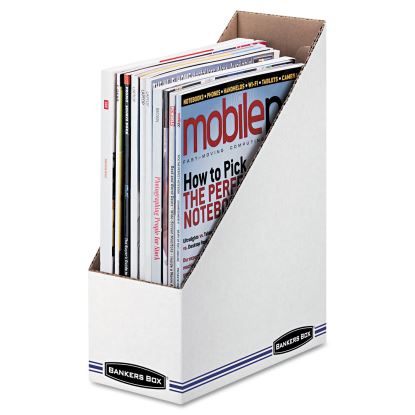 Stor/File Corrugated Magazine File, 4 x 9.25 x 11.75, White, 12/Carton1