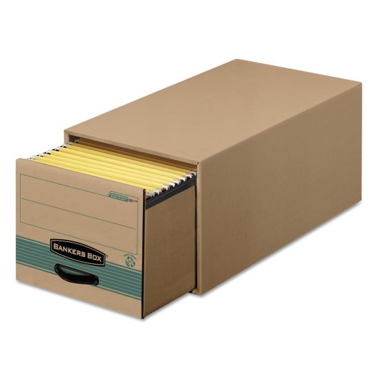 STOR/DRAWER STEEL PLUS Extra Space-Savings Storage Drawers, Legal Files, 16.75" x 25.5" x 11.5", Kraft/Green, 6/Carton1